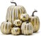 Halloween Lifelike Simulation Foam Pumpkins Set Fall Harvest Home Party Supplies (White Gold, One Size)